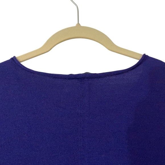Eileen Fisher Blue Merino Wool Sweater Dress Size Small Long Sleeves Lagenlook - Picture 7 of 9